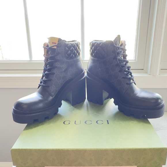 Gucci Apollo GG Supreme Samoa quilted combat boots - Picture 10 of 11